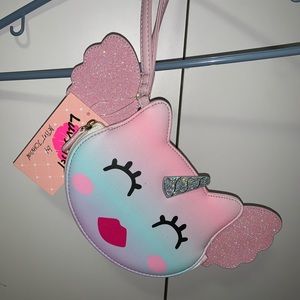 Betsey Johnson unicorn wristlet, NWT